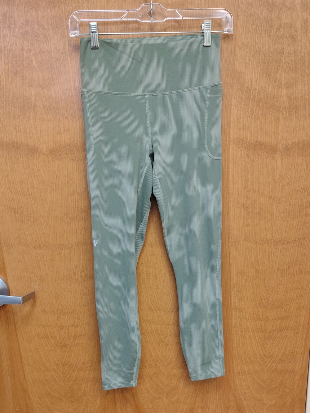 Under Armour Olive Green High-Waist Performance Leggings With Side Pockets